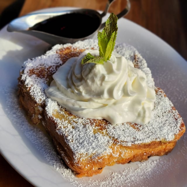 Mixed Berries & Mascarpone Stuffed French Toast.