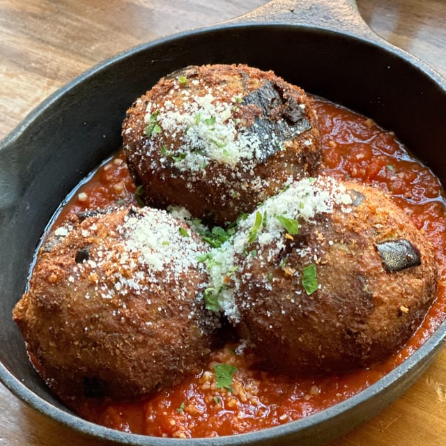 Eggplant Parmesan Meatballs.
