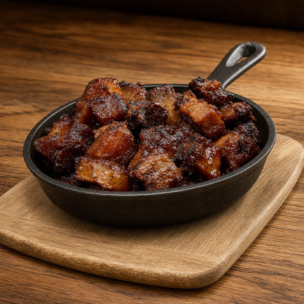 Candied Pork Belly Burnt Ends.