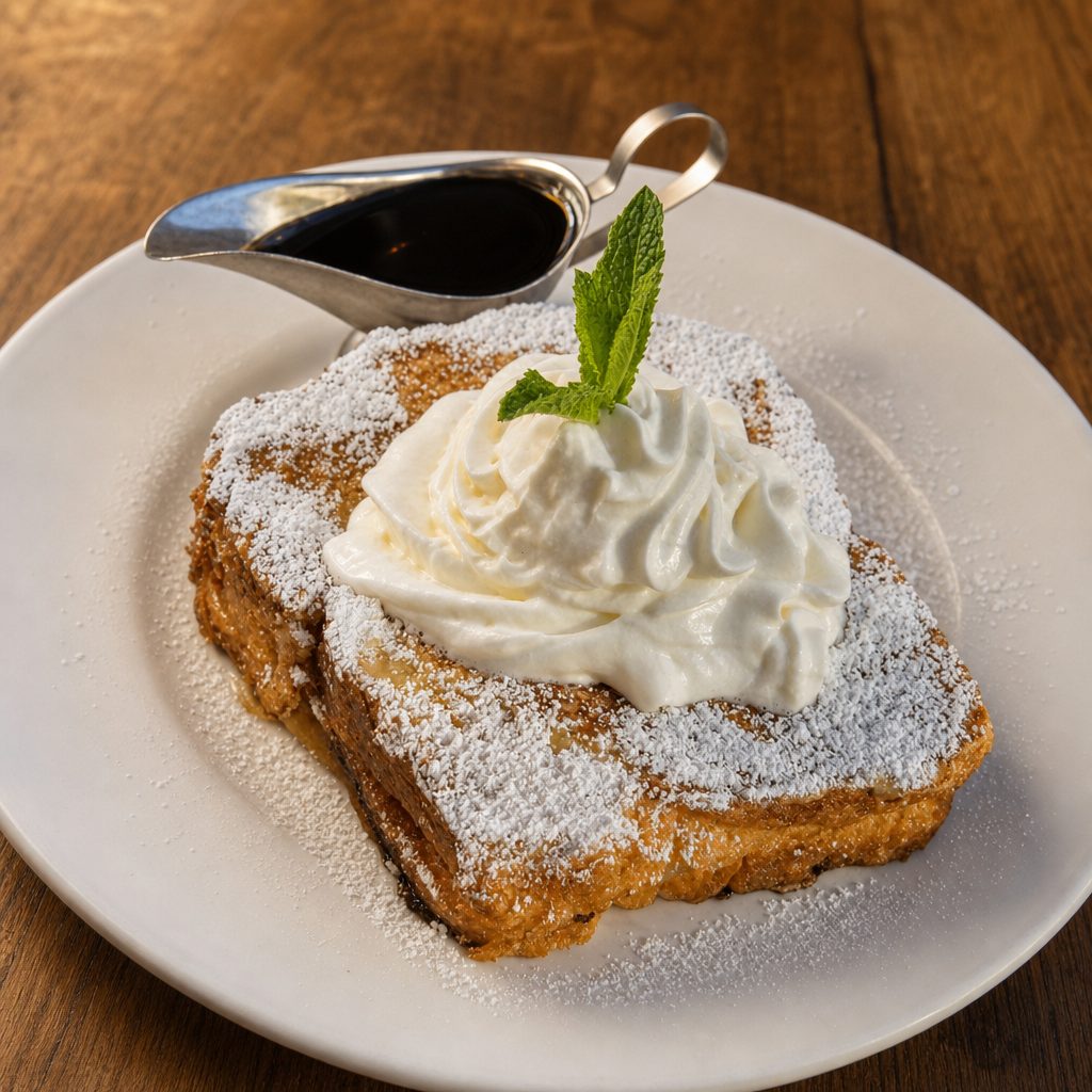 Mixed Berries & Mascarpone Stuffed French Toast.